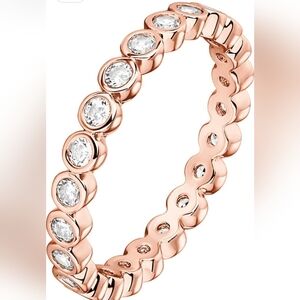Elegant Rose Gold and Silver Women's Ring